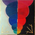 Farbspirale, 2016, 50 x 50 cm, Pigment, Tempera auf Festholzplatte