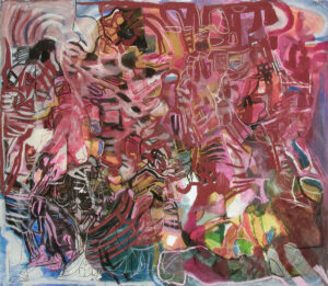 o.T., 150 x 150 cm, Pigment Acryl auf Papier, 2002-2005