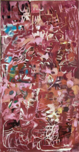 o.T., 150 x 70 cm, Pigment Acryl auf Papier, 2002-2005