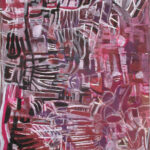 o.T., 150 x 70 cm, Pigment Acryl auf Papier, 2002-2005