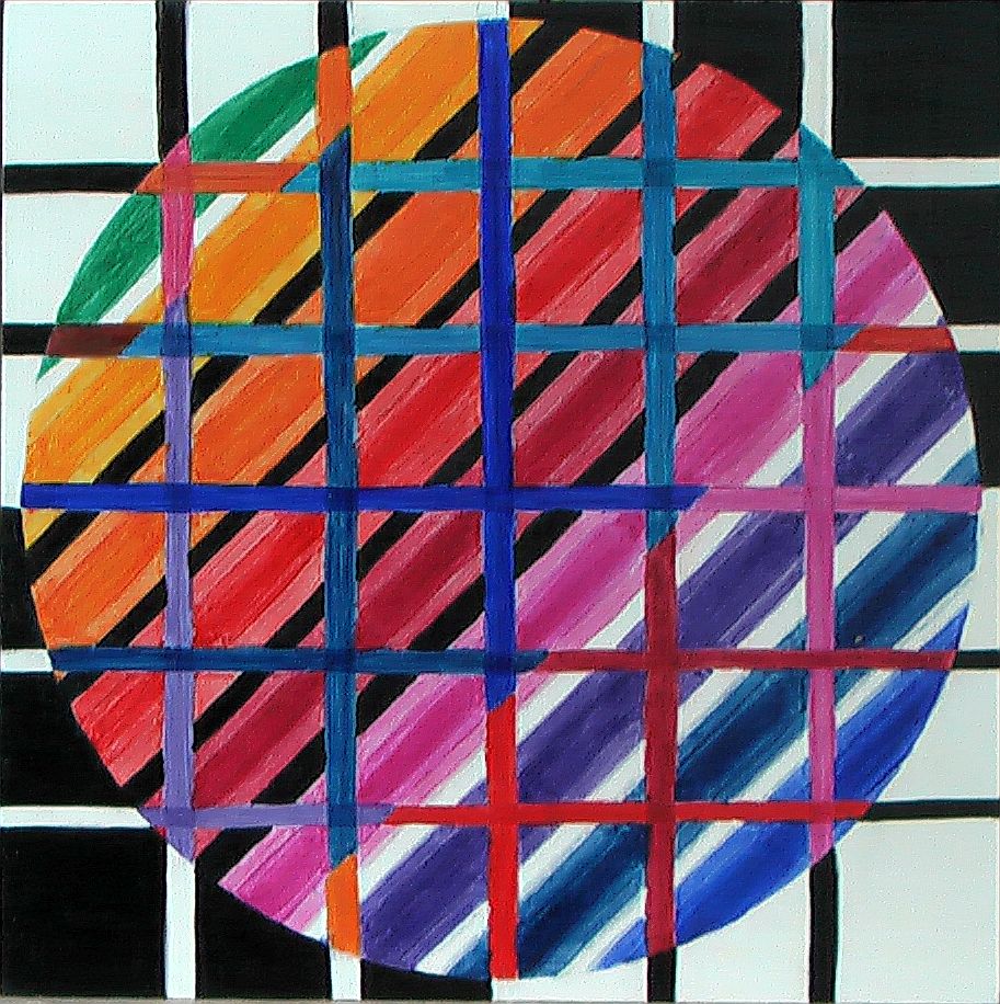 Gitter Schnittpunkte, 50 x 50 cm, 2015, Pigment, Tempera auf Festholzplatte